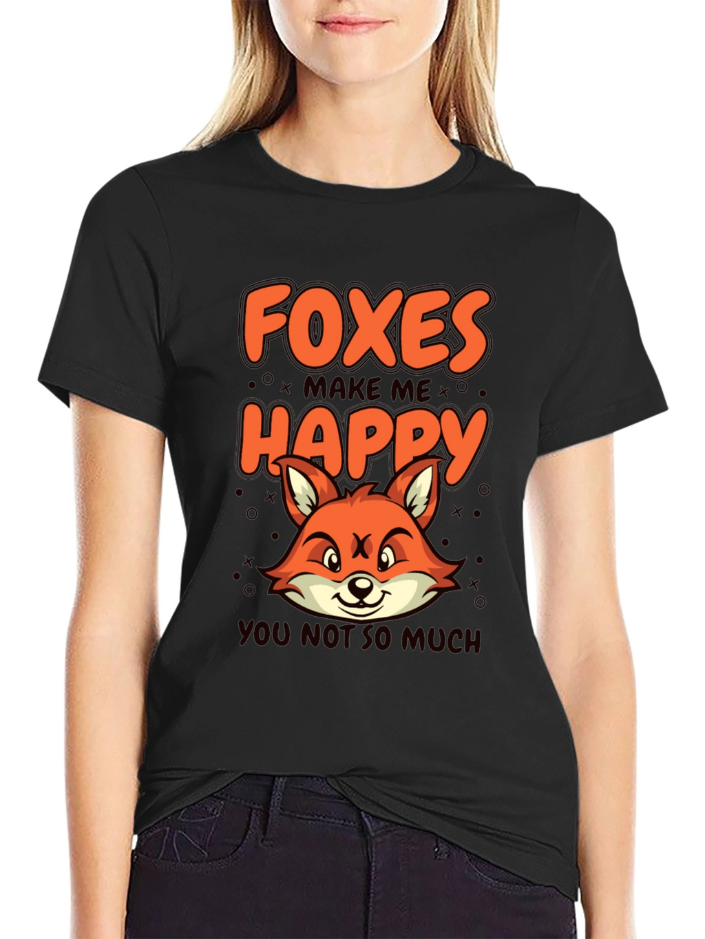 Foxes Make Me Happy Graphic T-Shirt