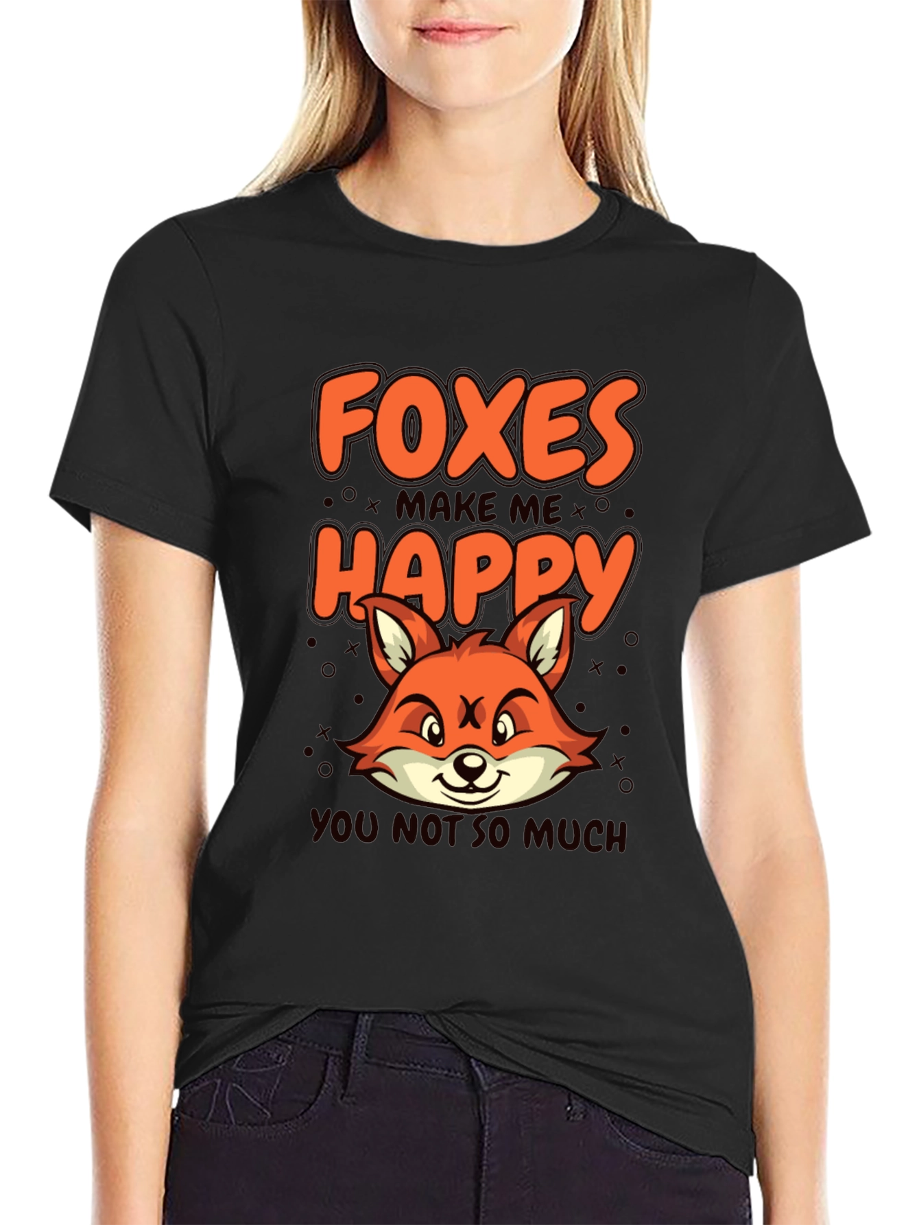 Foxes Make Me Happy Graphic T-Shirt