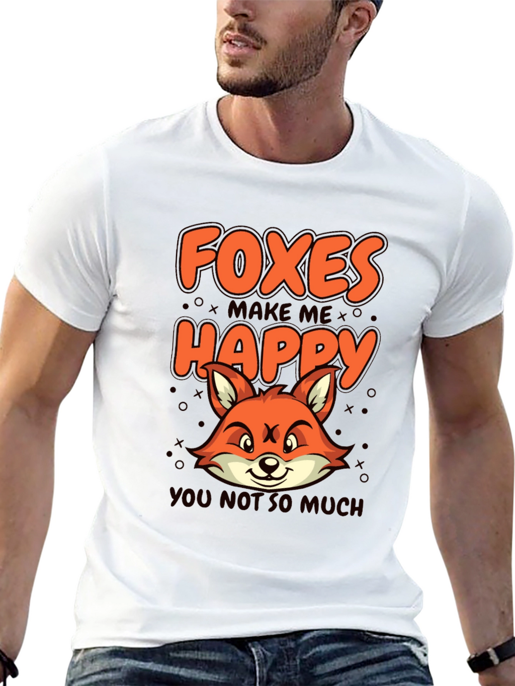 Foxes Make Me Happy Graphic T-Shirt