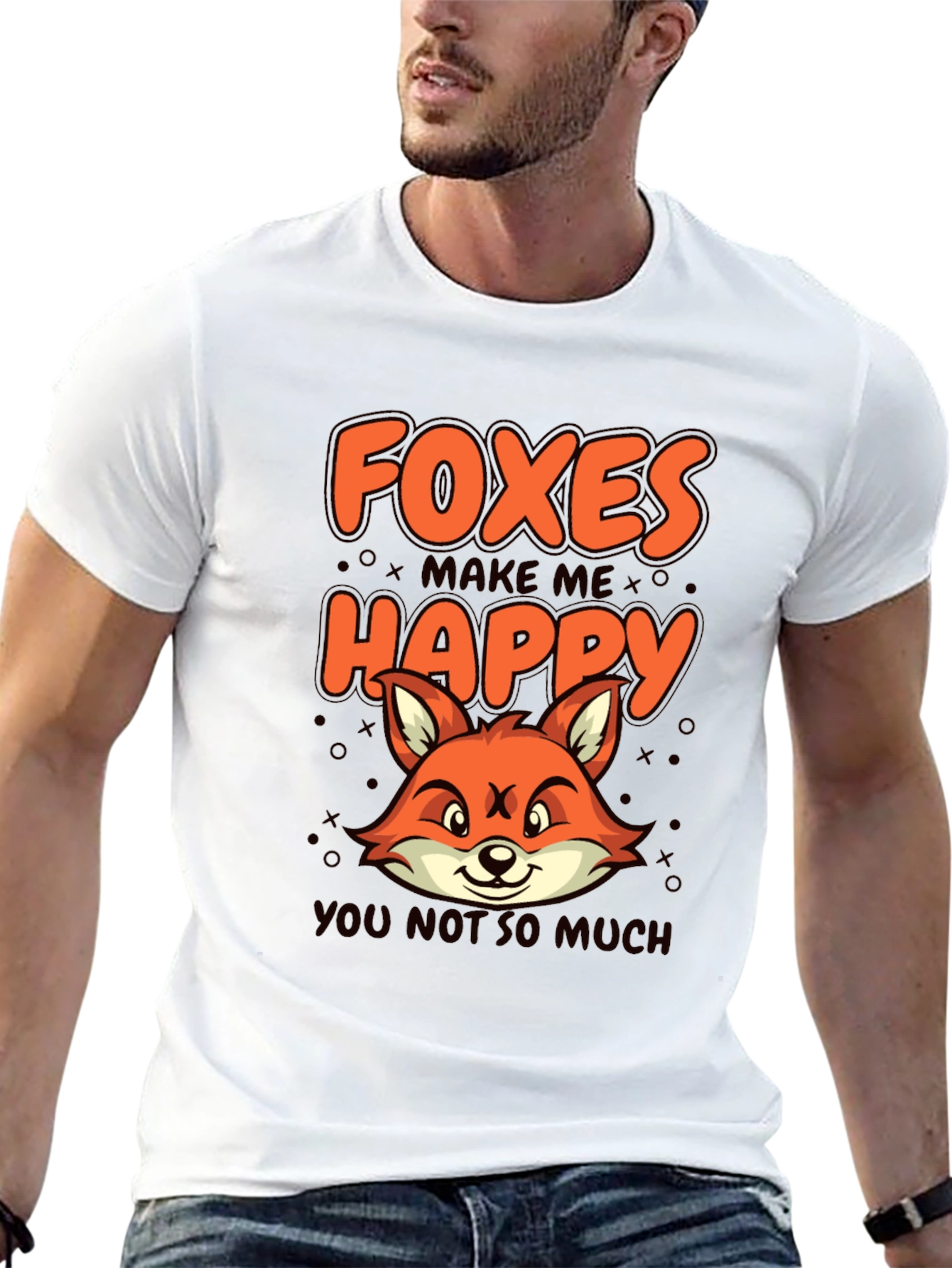 Foxes Make Me Happy Graphic T-Shirt