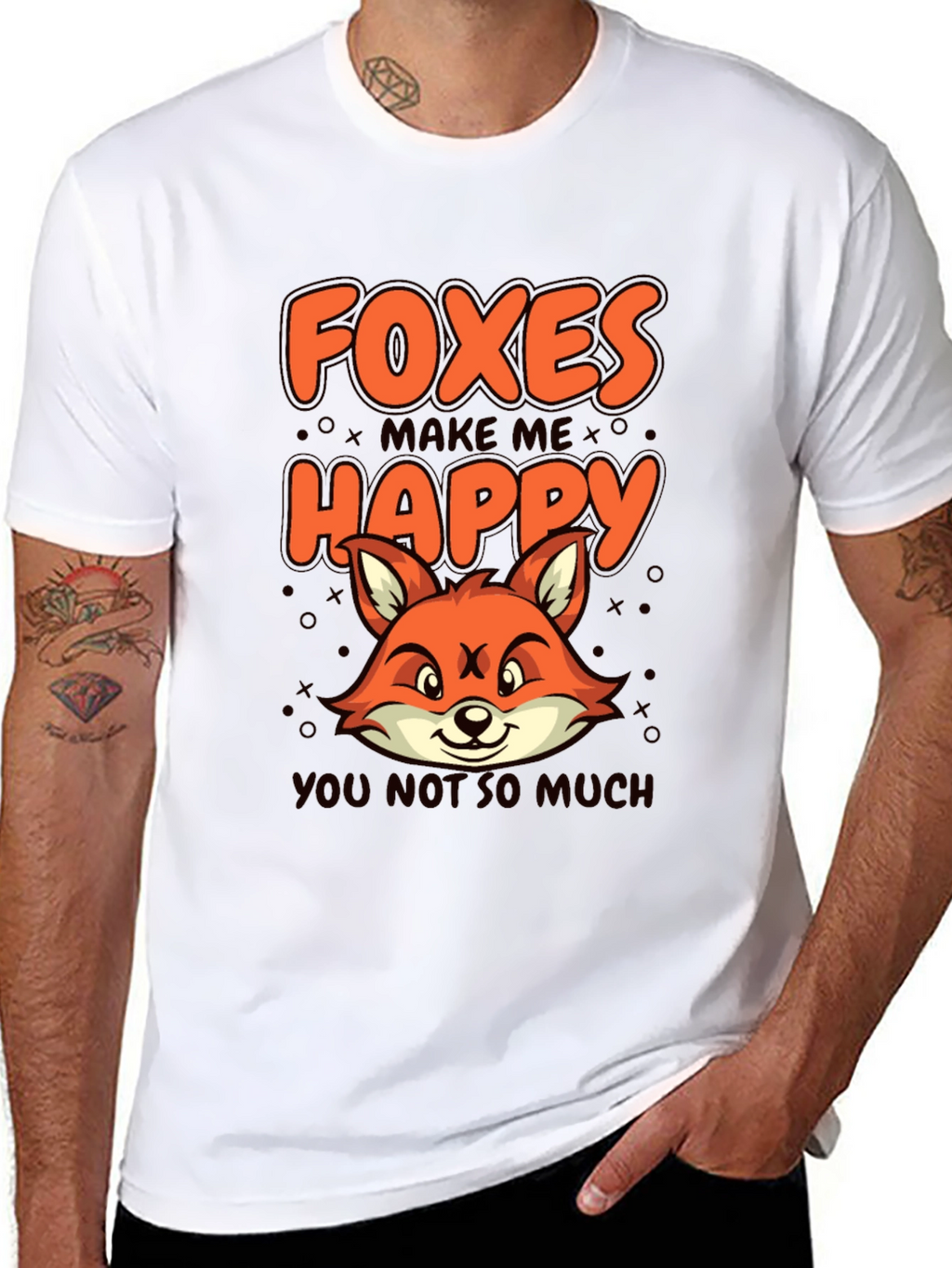 Foxes Make Me Happy Graphic T-Shirt