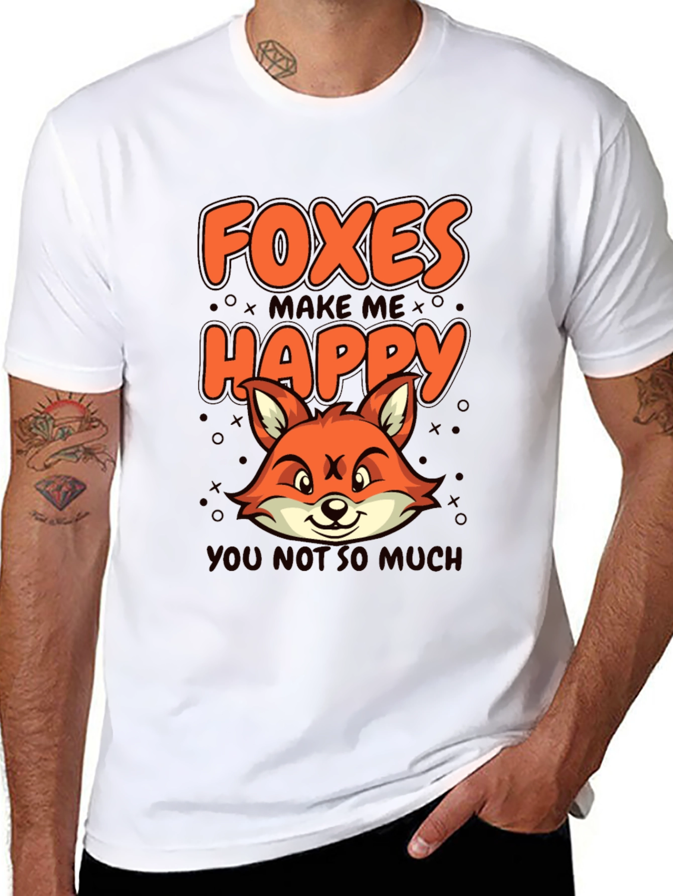 Foxes Make Me Happy Graphic T-Shirt