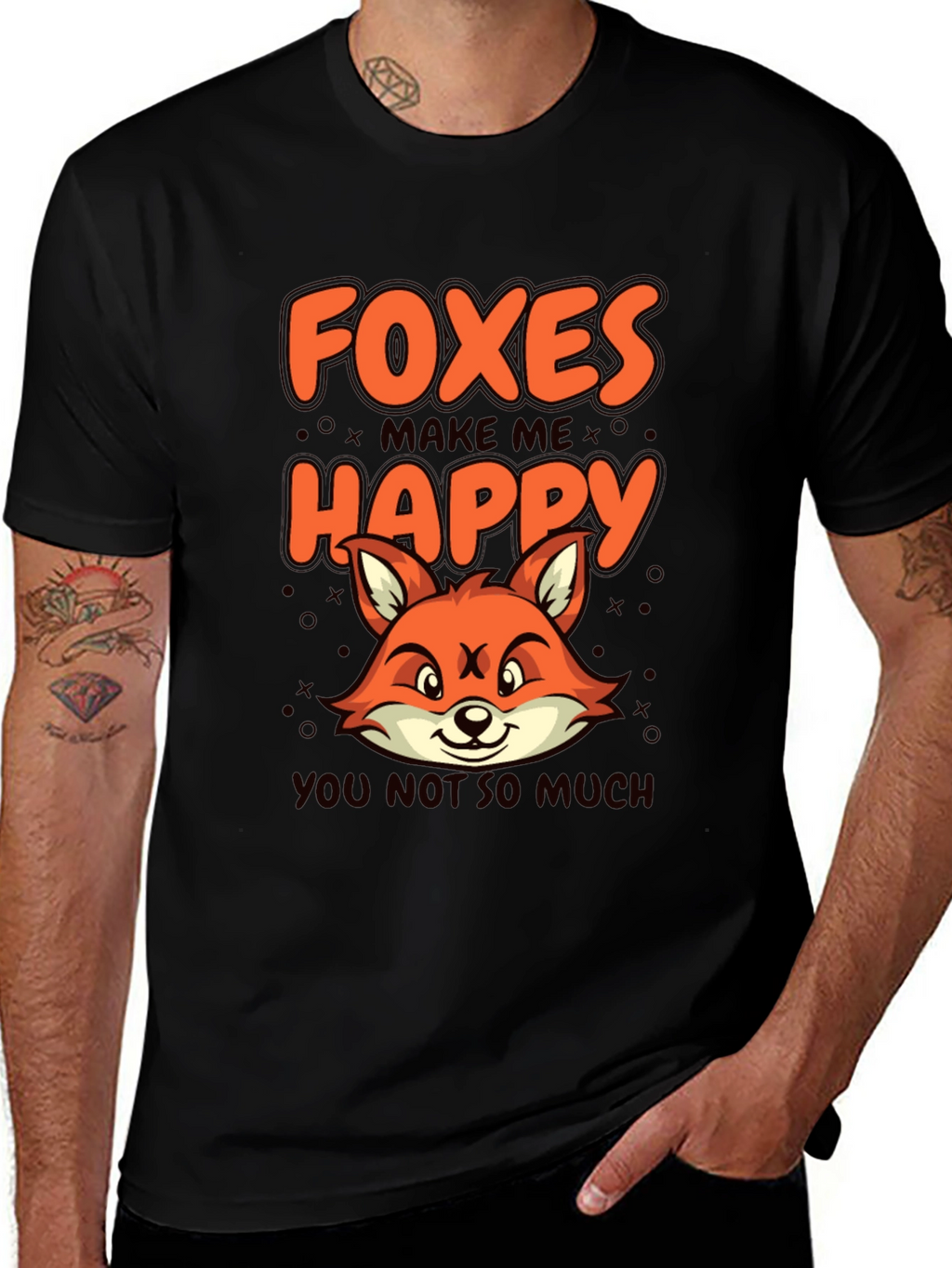 Foxes Make Me Happy Graphic T-Shirt