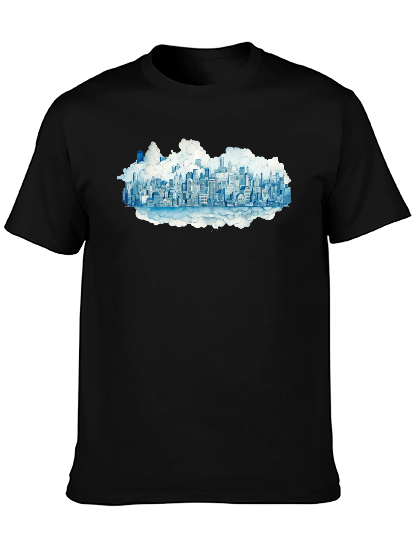 City in the Clouds Black Tee