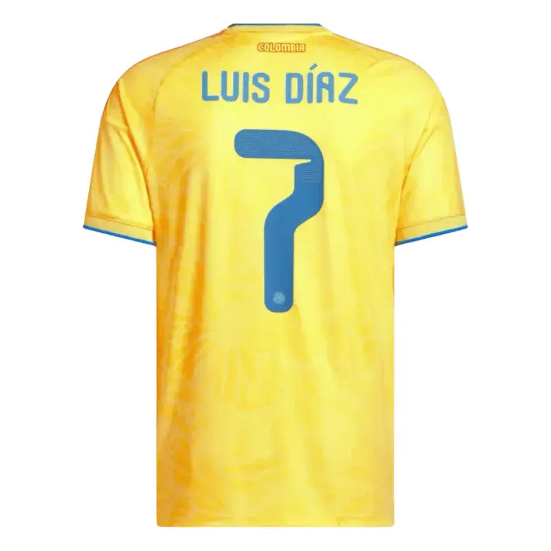 Luis Diaz 2026 Colombia Home Jersey Back