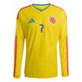 Luis Diaz 2026 Colombia Long Sleeve Home Jersey Front