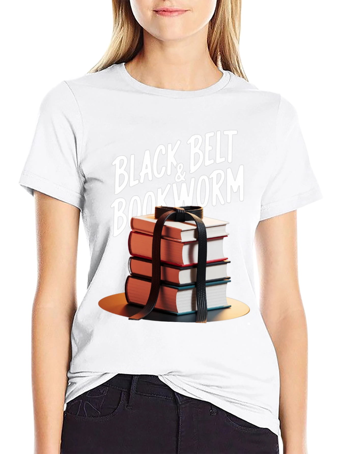 Black Belt Bookworm T-Shirt - Readers Humor