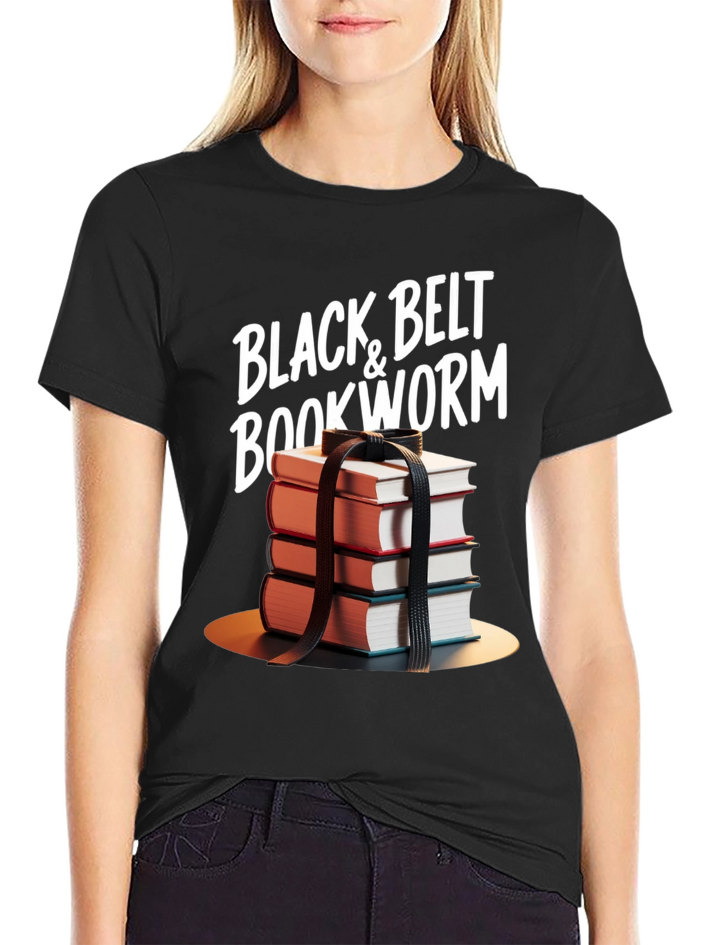 Black Belt Bookworm T-Shirt - Readers Humor