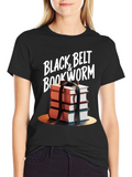 Black Belt Bookworm T-Shirt - Readers Humor
