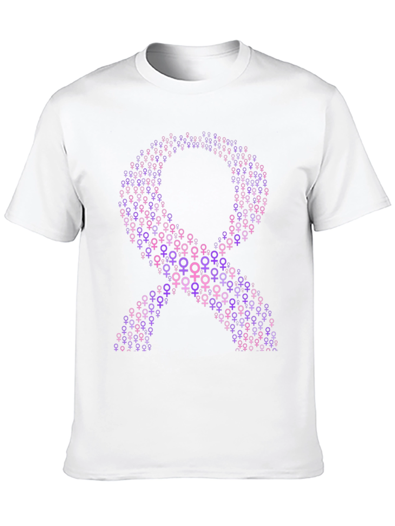Purple Ribbon T-Shirt - Feminine Symbol Tee