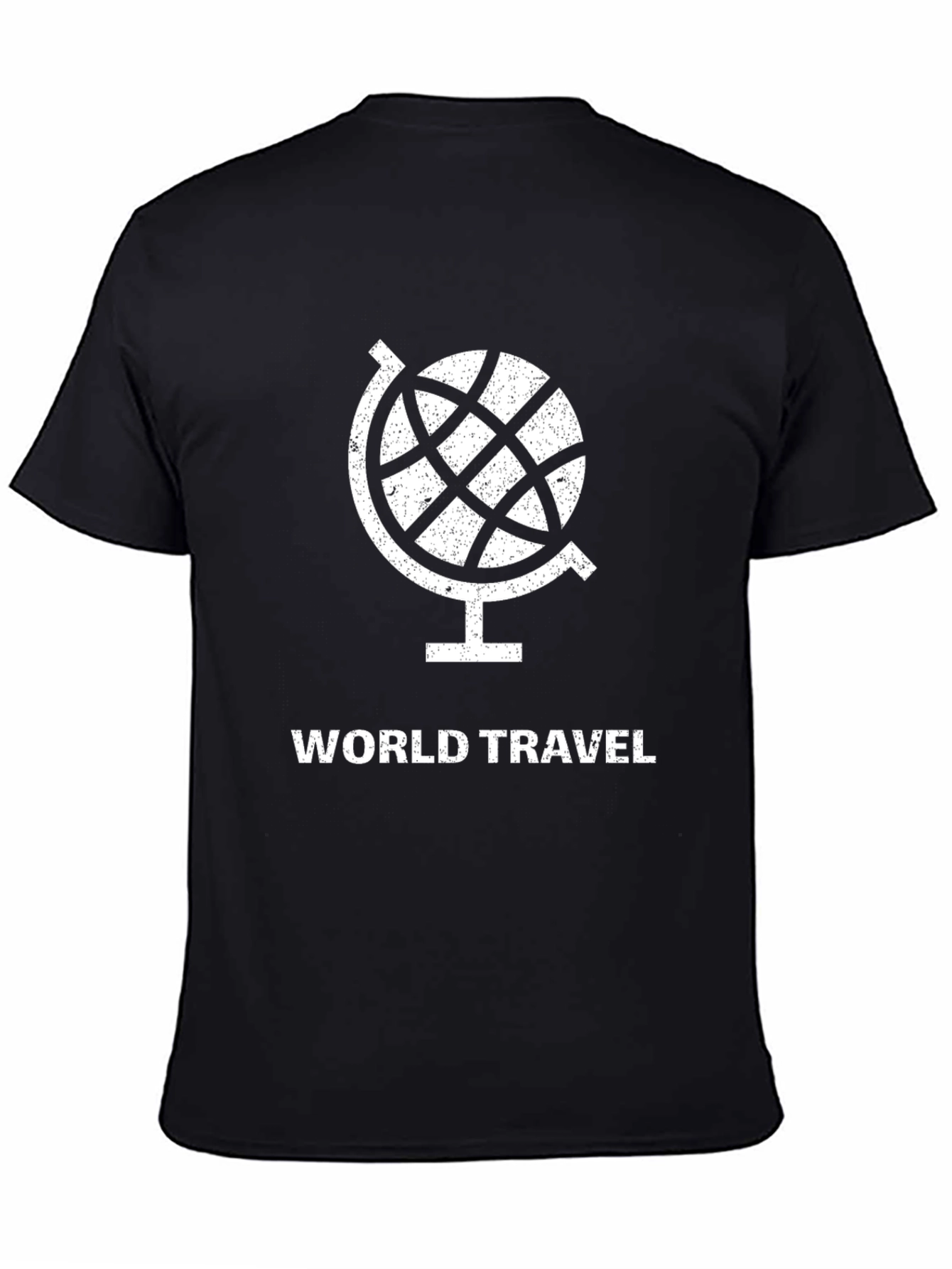 World Travel Globe Graphic T-Shirt - Black