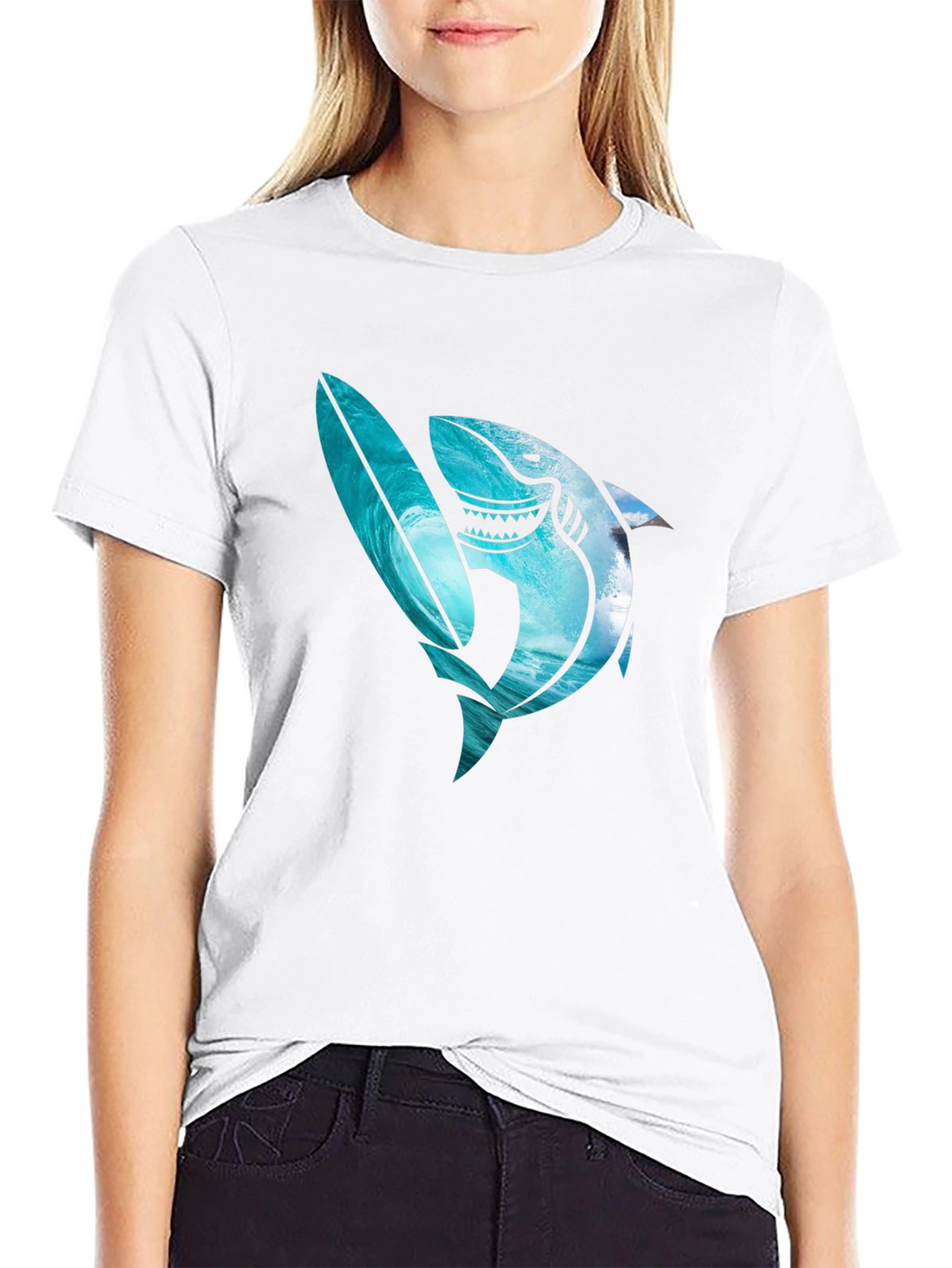 Shark Surfboard Graphic Tee