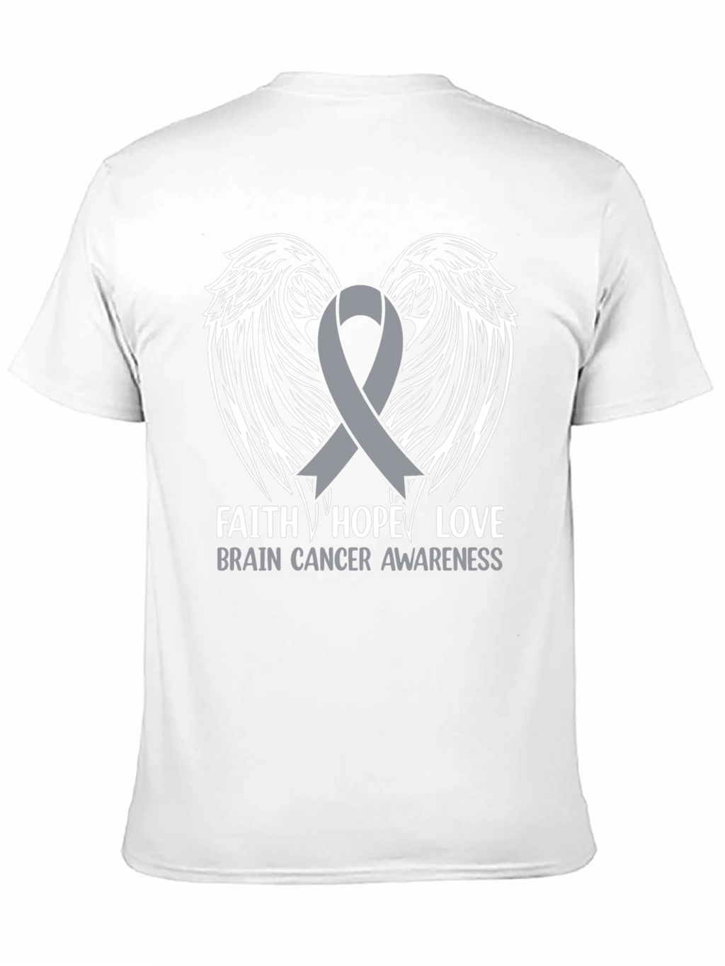 Brain Cancer Awareness Ribbon Wings T-Shirt