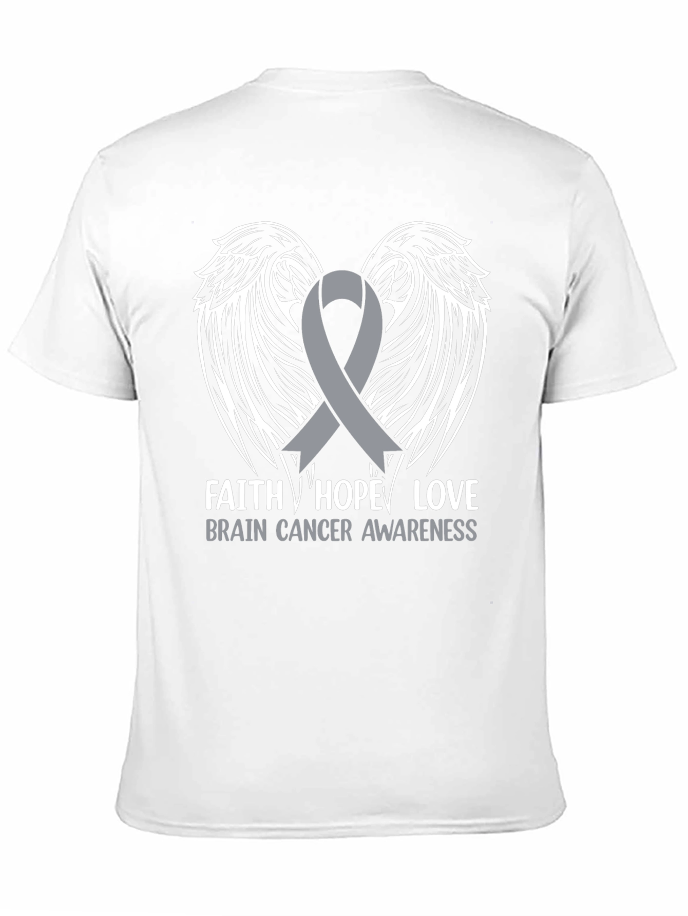 Brain Cancer Awareness Ribbon Wings T-Shirt