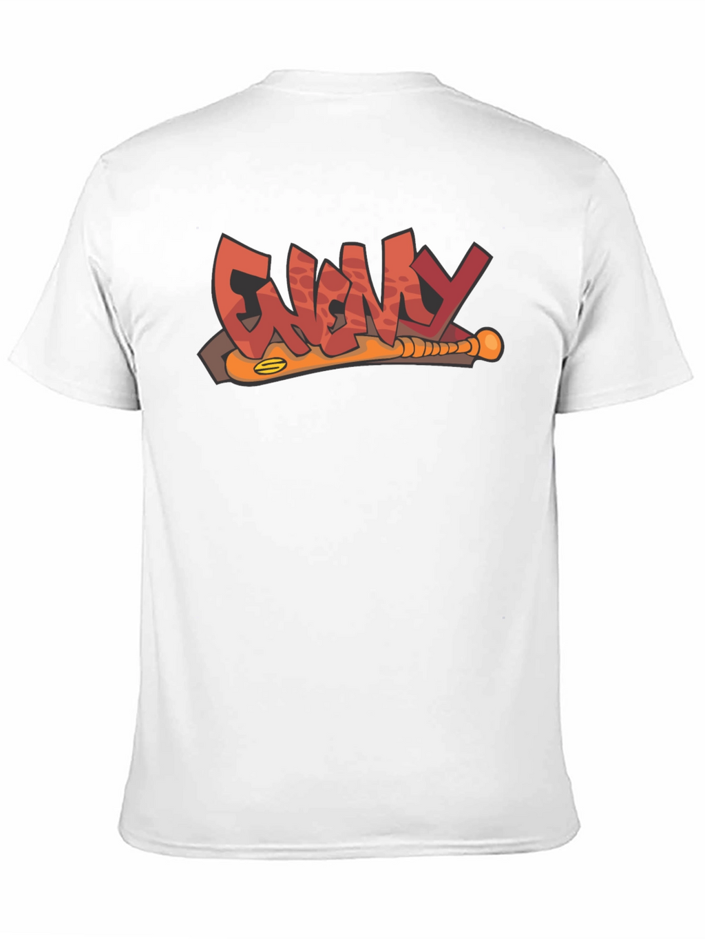 Enemy T-Shirt Black Graphic Novelty Baseball Bat Tee