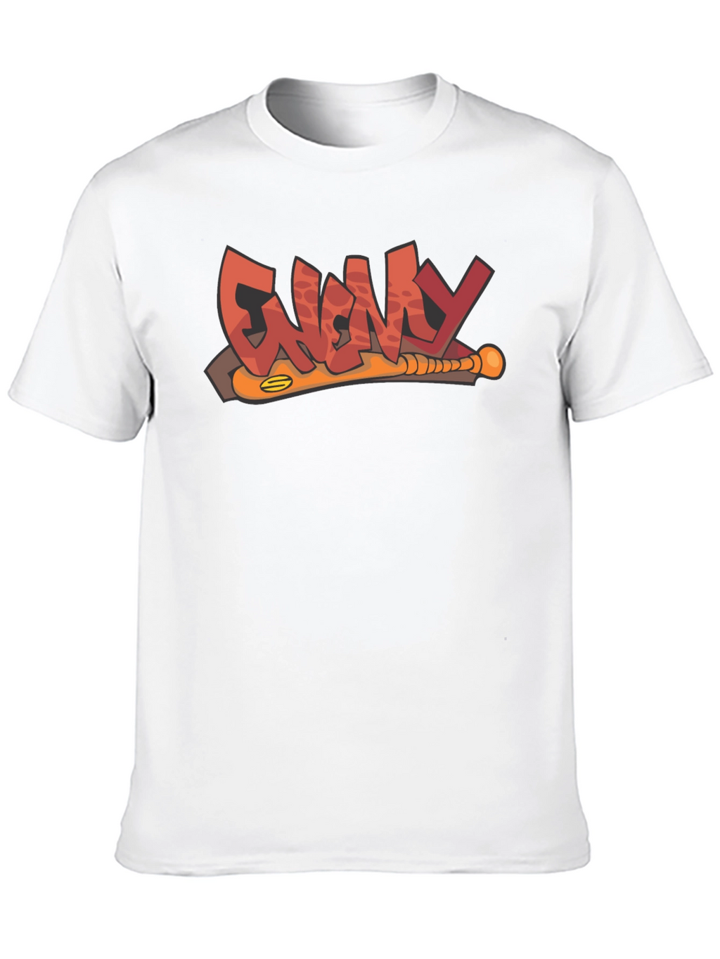 Enemy T-Shirt Black Graphic Novelty Baseball Bat Tee