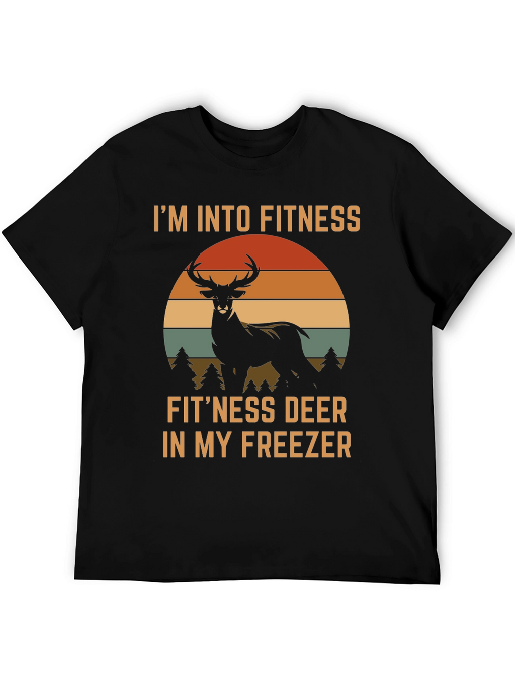 Fitness Deer Funny Graphic T-Shirt