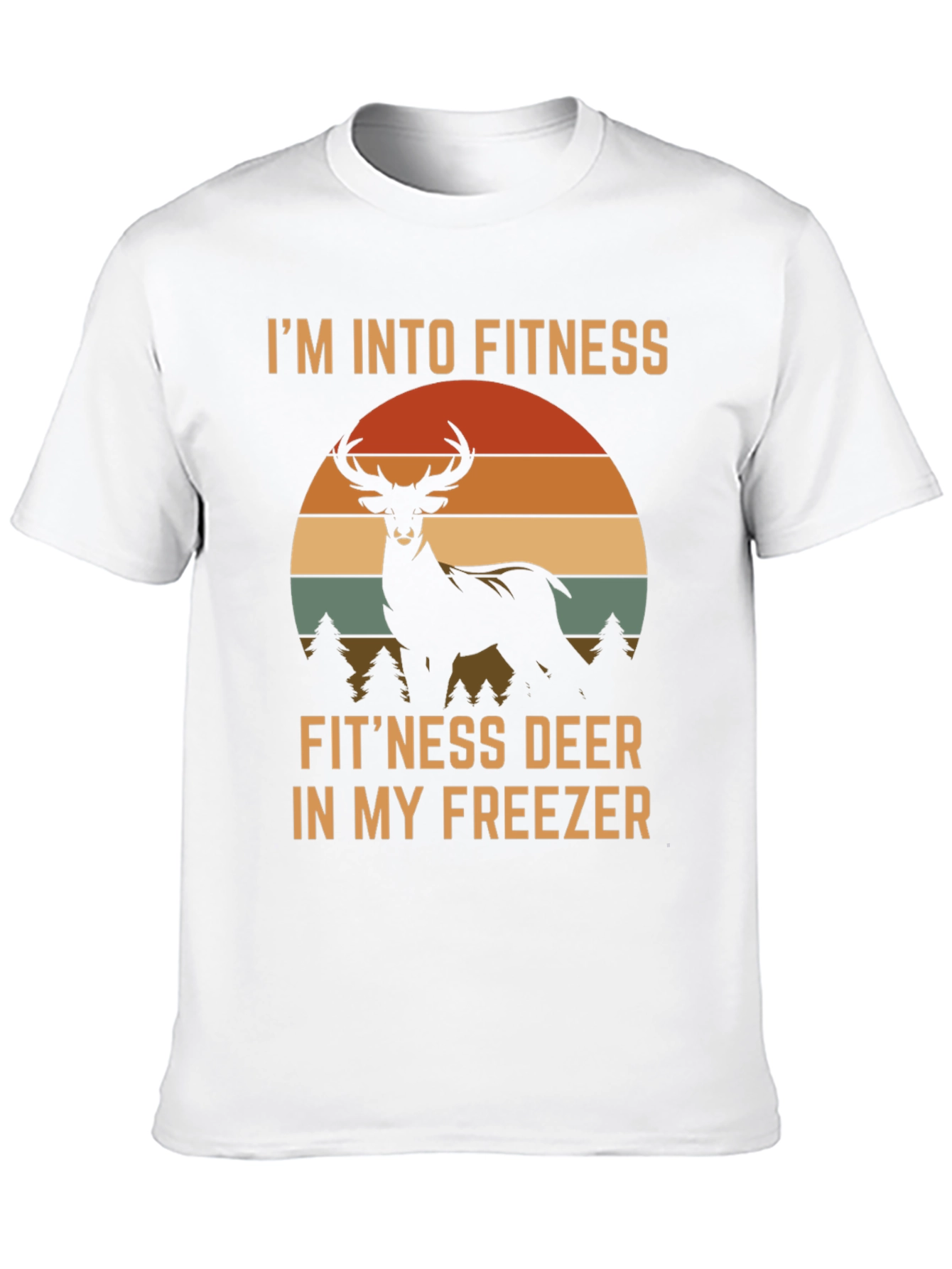 Fitness Deer Funny Graphic T-Shirt