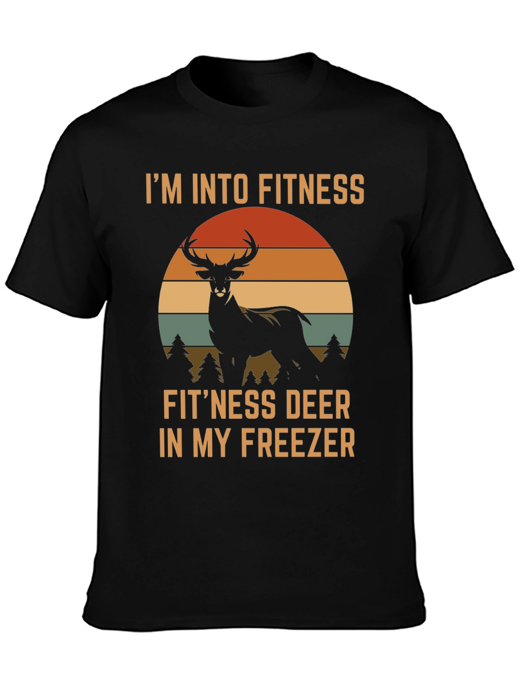 Fitness Deer Funny Graphic T-Shirt