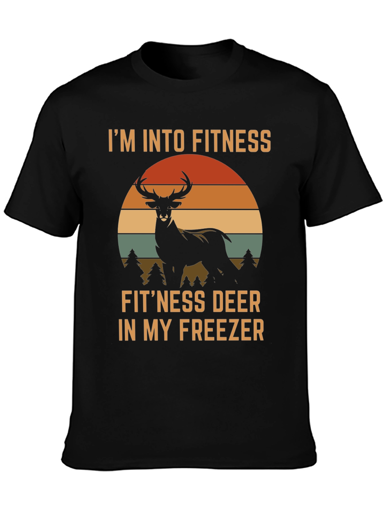 Fitness Deer Funny Graphic T-Shirt