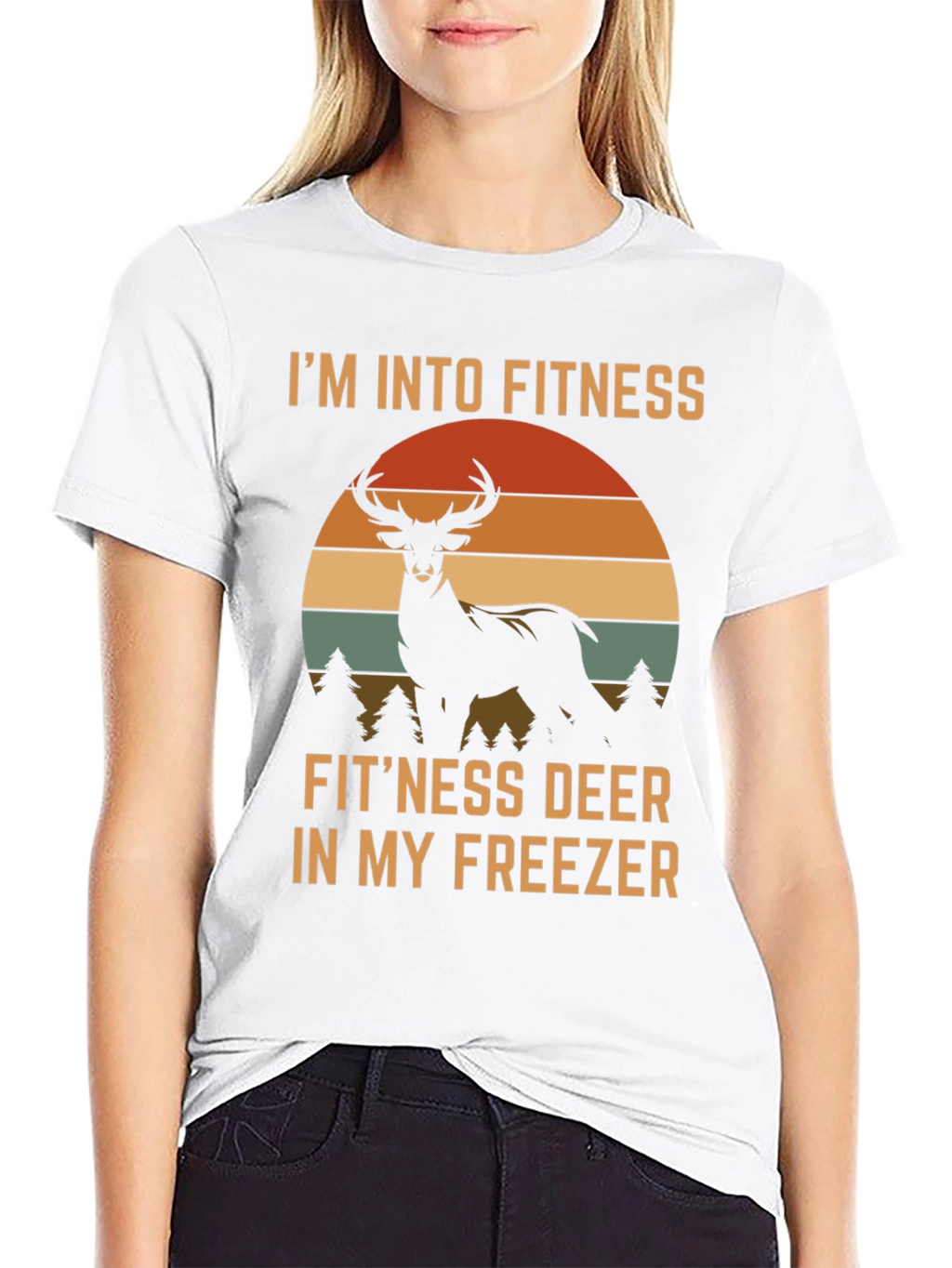 Fitness Deer Funny Graphic T-Shirt