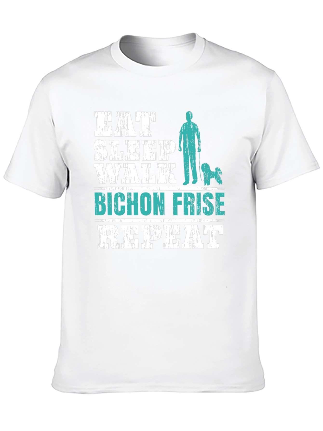 Eat Sleep Walk Bichon Frise Repeat T-Shirt