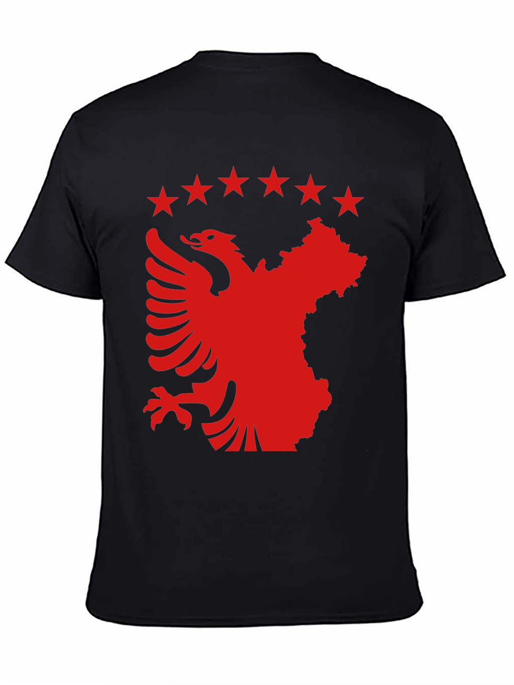 Albania Kosovo T-Shirt | Eagle & Stars Black Tee