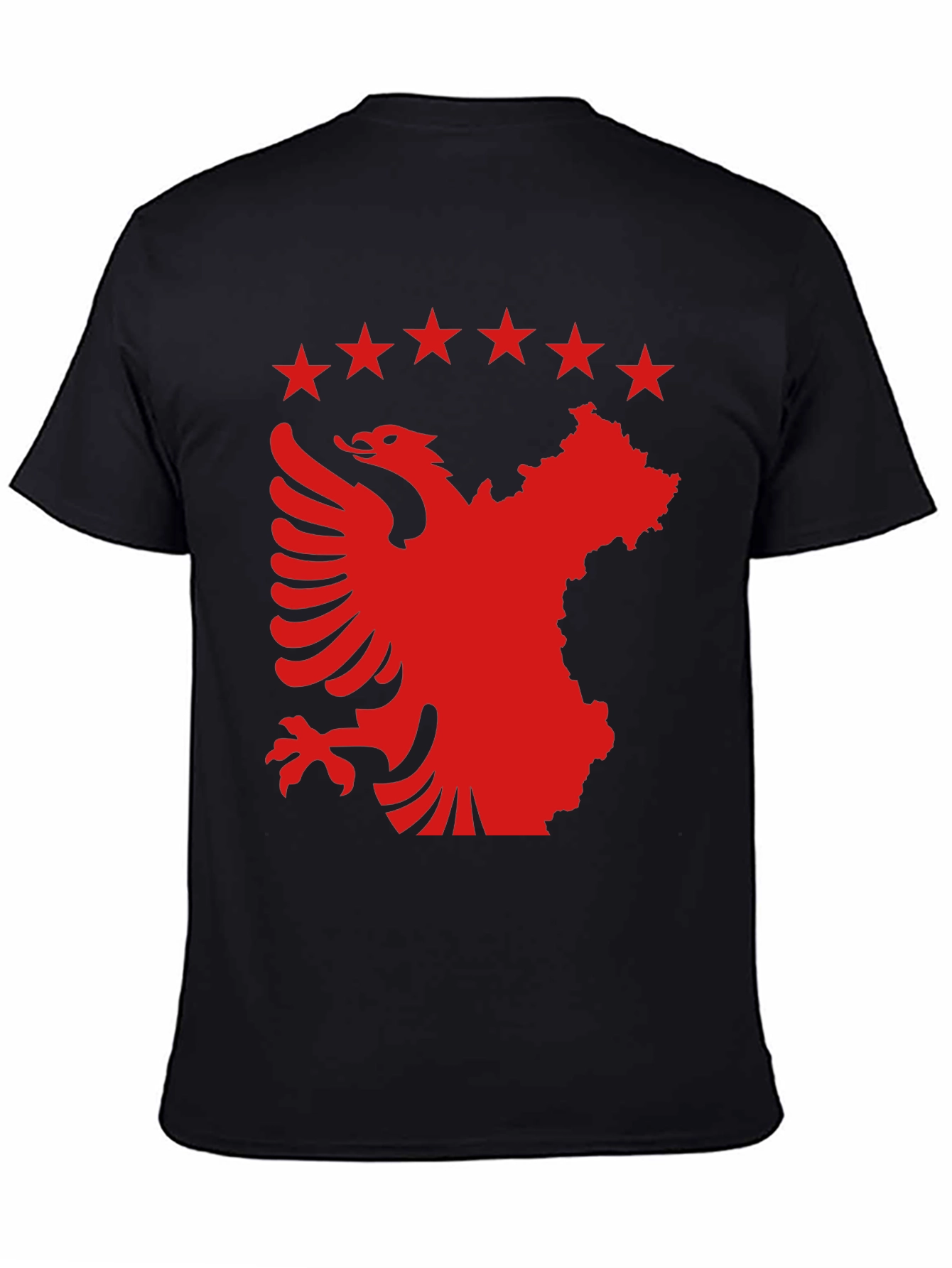 Albania Kosovo T-Shirt | Eagle & Stars Black Tee