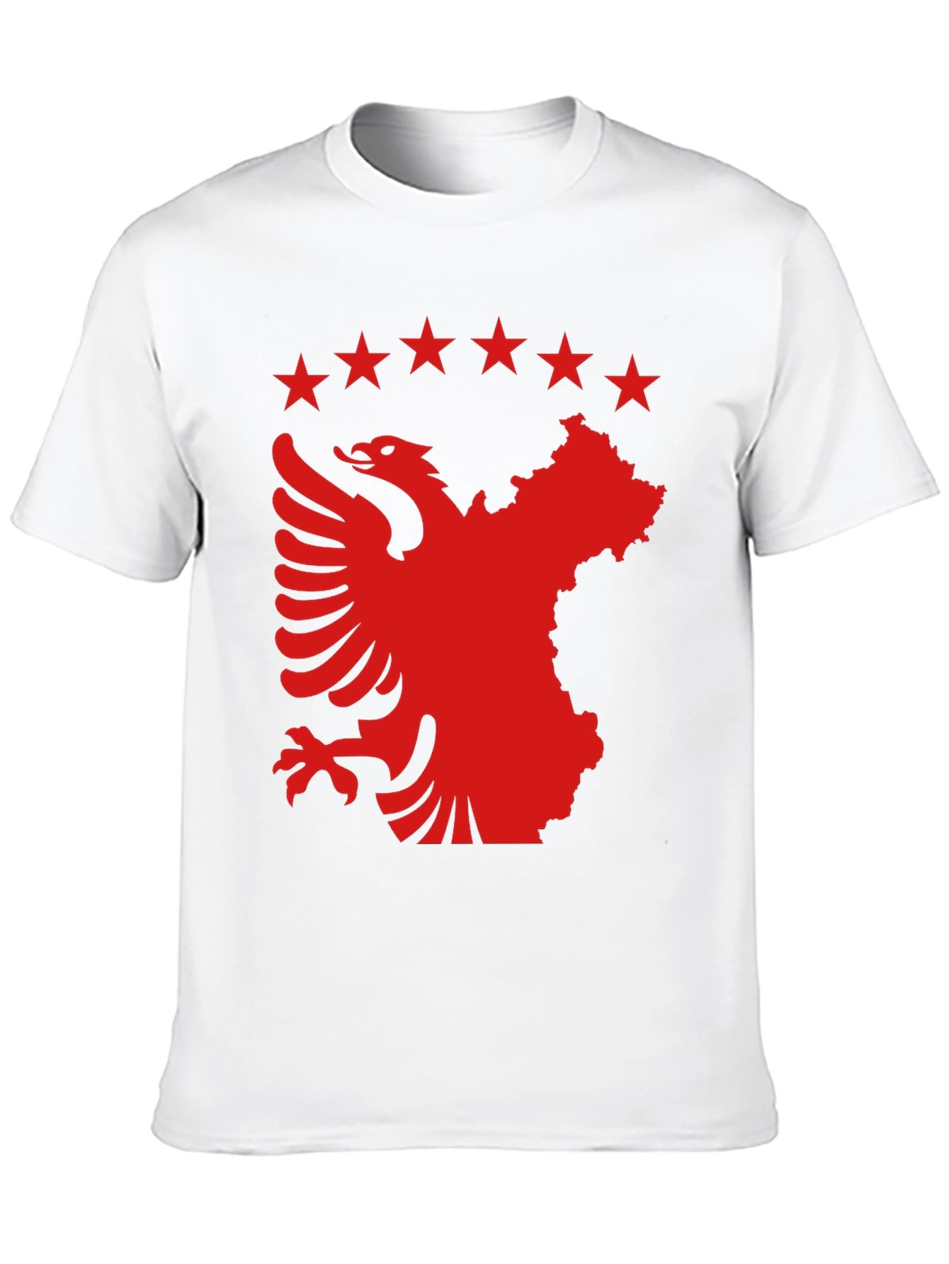 Albania Kosovo T-Shirt | Eagle & Stars Black Tee