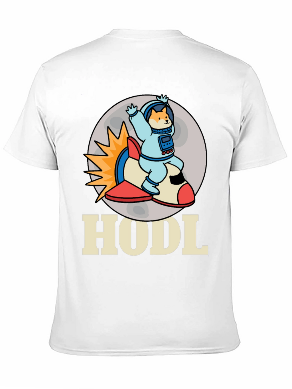 HODL Doge Astronaut T-Shirt - Black Crypto Tee