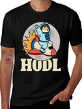 HODL Doge Astronaut T-Shirt - Black Crypto Tee