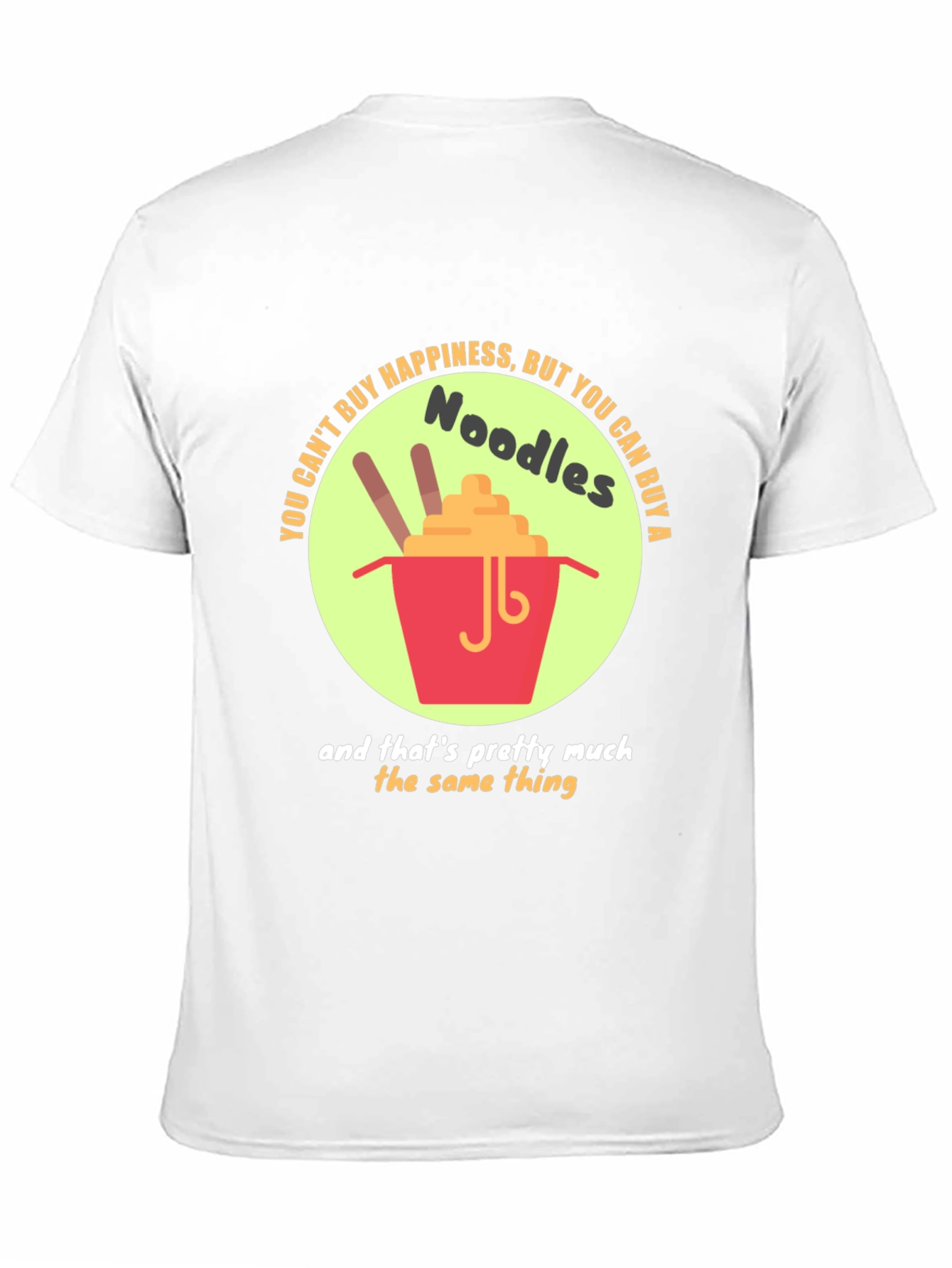 Noodles Happiness T-Shirt - Funny Foodie Tee