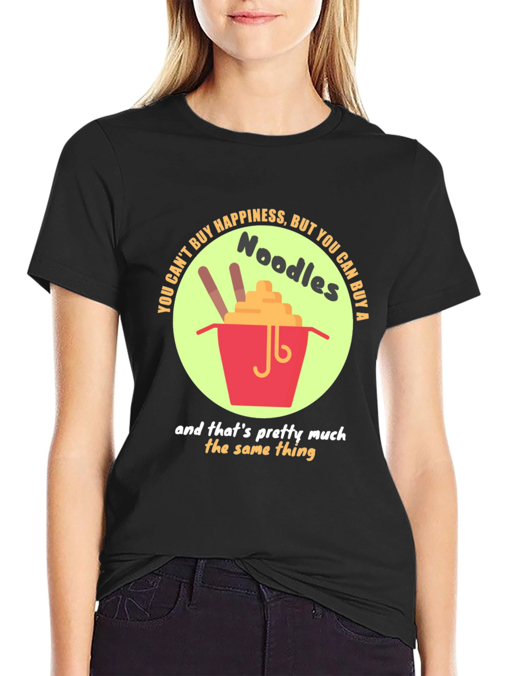 Noodles Happiness T-Shirt - Funny Foodie Tee
