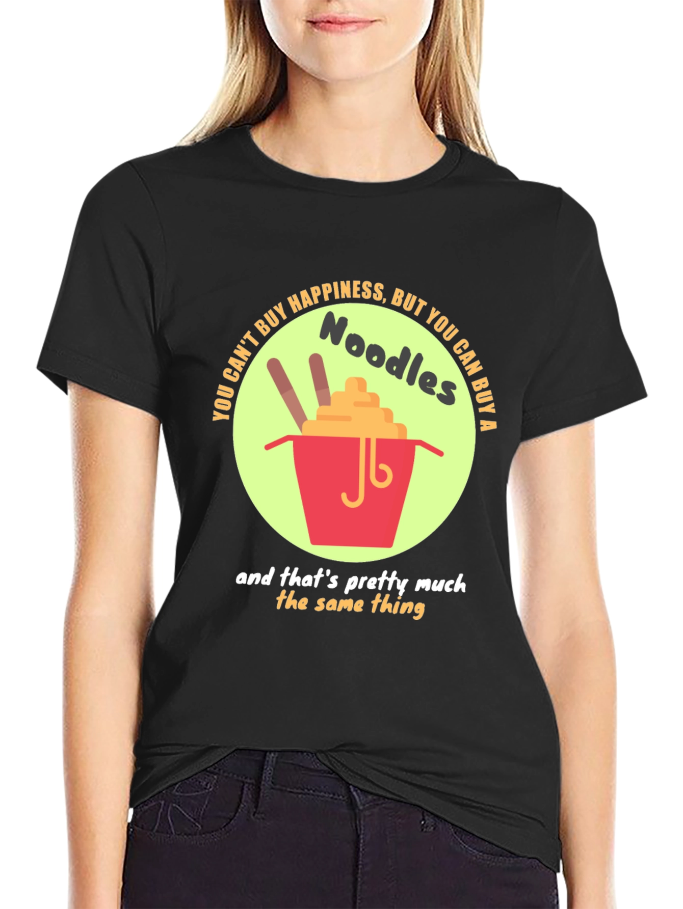 Noodles Happiness T-Shirt - Funny Foodie Tee