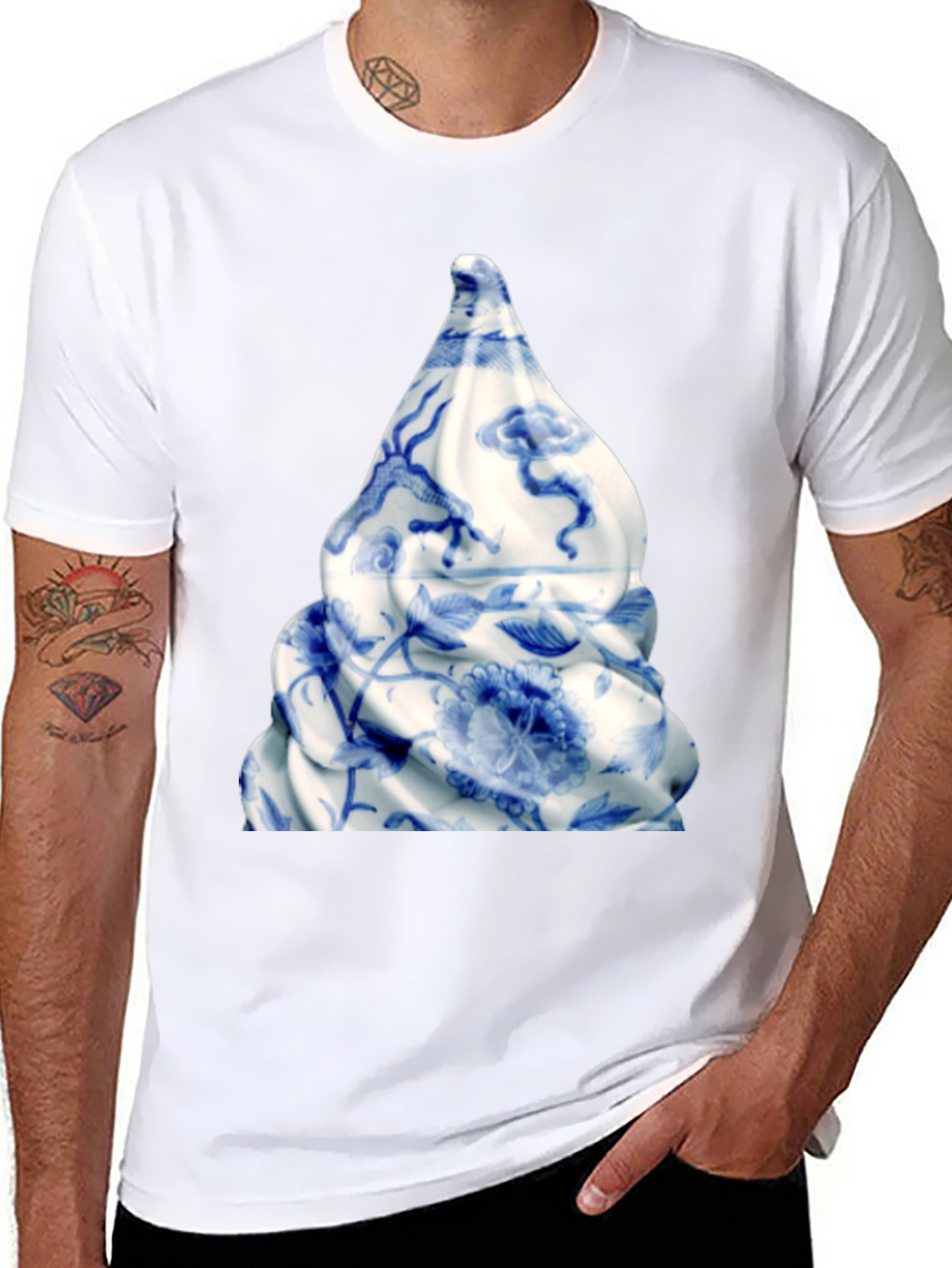 Porcelain Swirl Graphic T-Shirt
