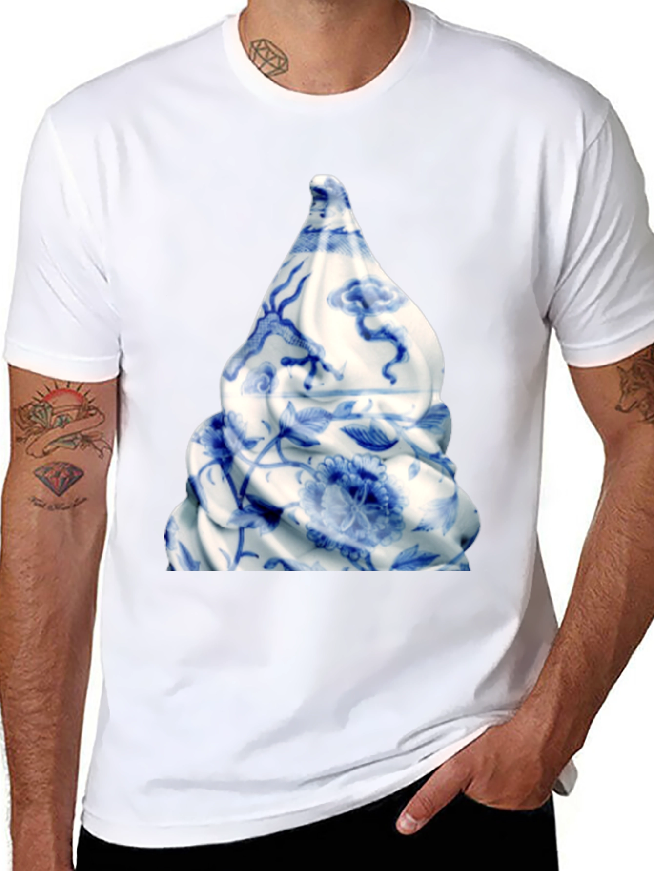 Porcelain Swirl Graphic T-Shirt