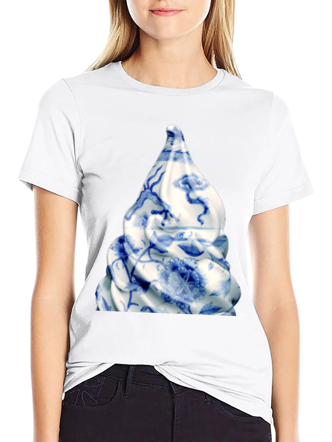 Porcelain Swirl Graphic T-Shirt