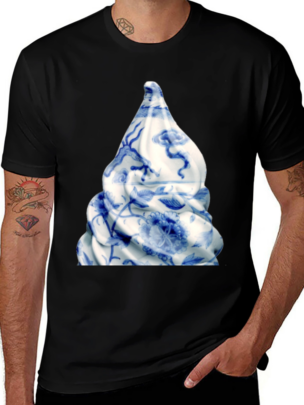 Porcelain Swirl Graphic T-Shirt