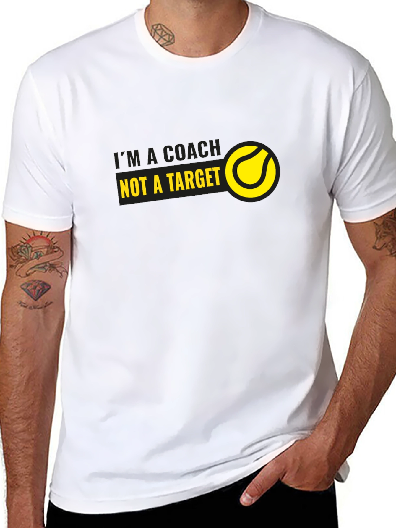 Tennis Coach T-Shirt - Im a Coach Not a Target