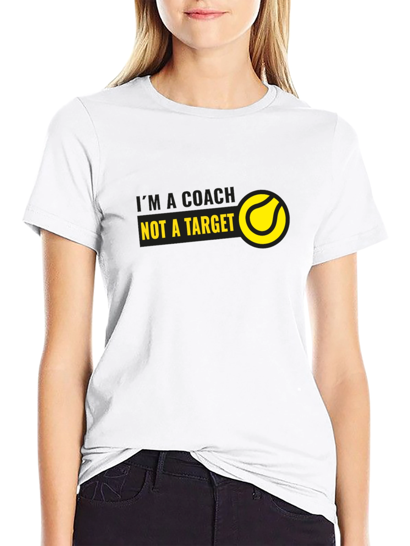 Tennis Coach T-Shirt - Im a Coach Not a Target