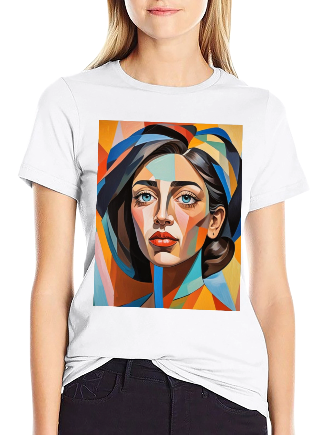Abstract Woman Portrait Graphic T-Shirt