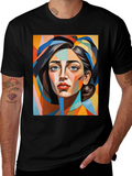 Abstract Woman Portrait Graphic T-Shirt