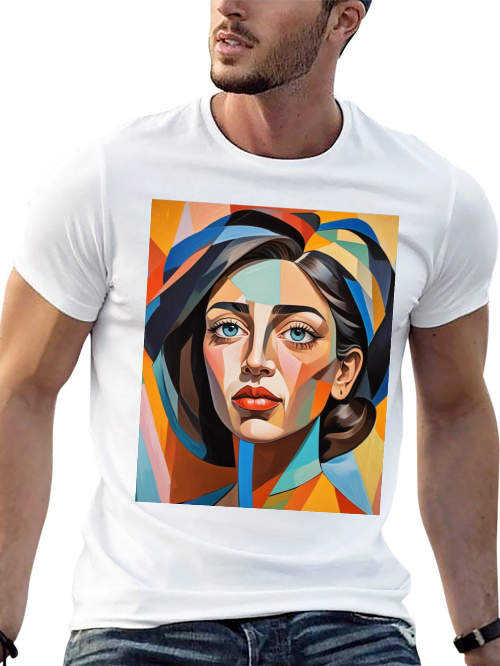 Abstract Woman Portrait Graphic T-Shirt
