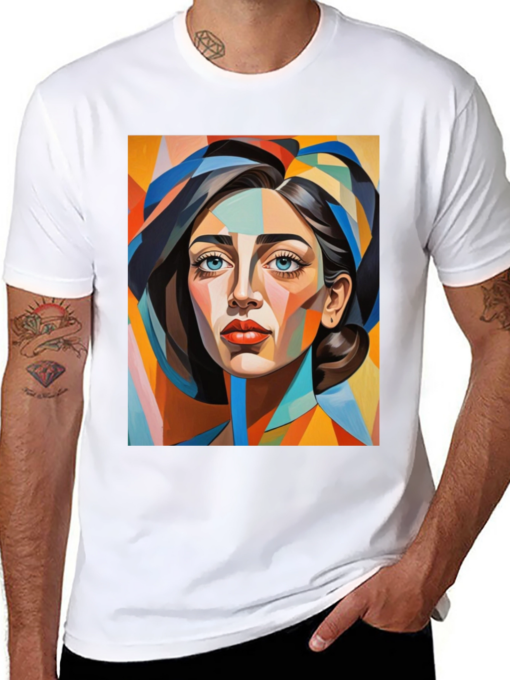 Abstract Woman Portrait Graphic T-Shirt