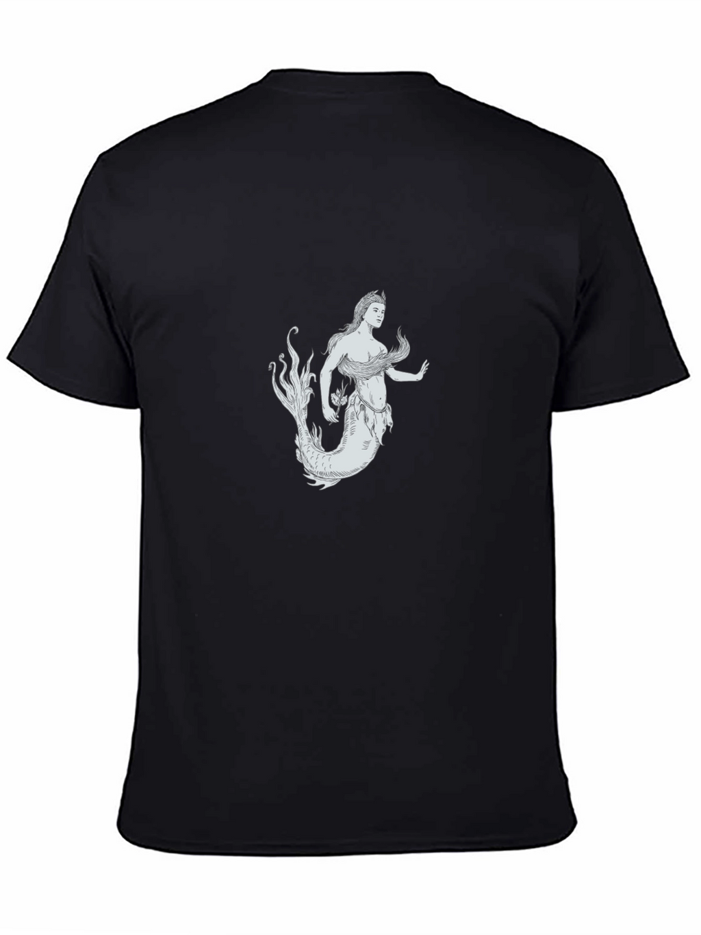 Mermaid Graphic Black T-Shirt