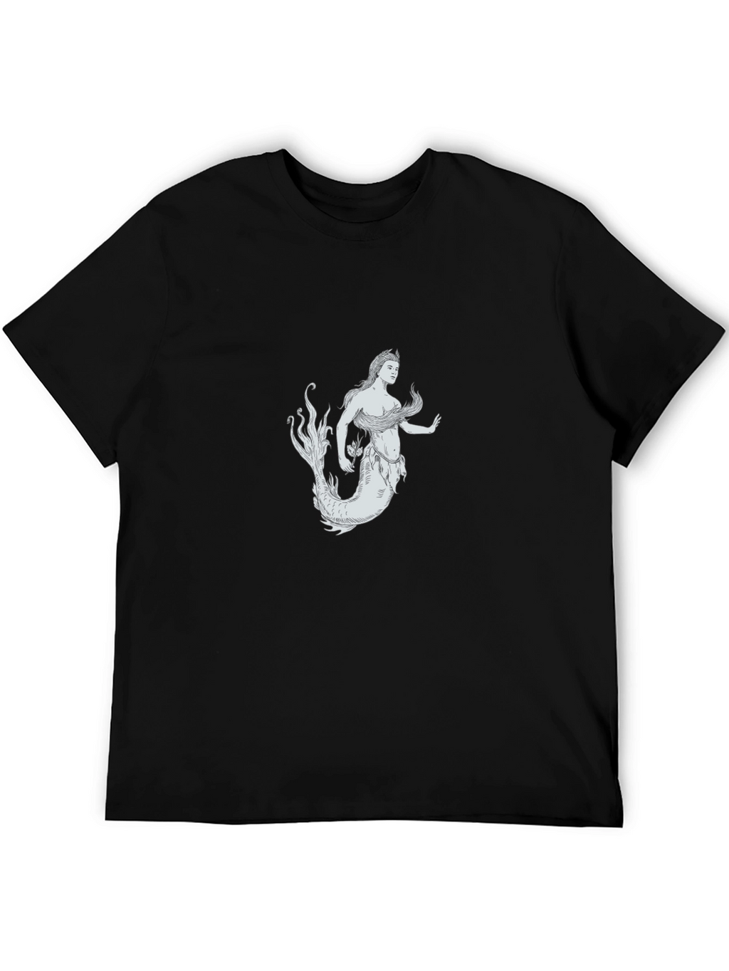 Mermaid Graphic Black T-Shirt