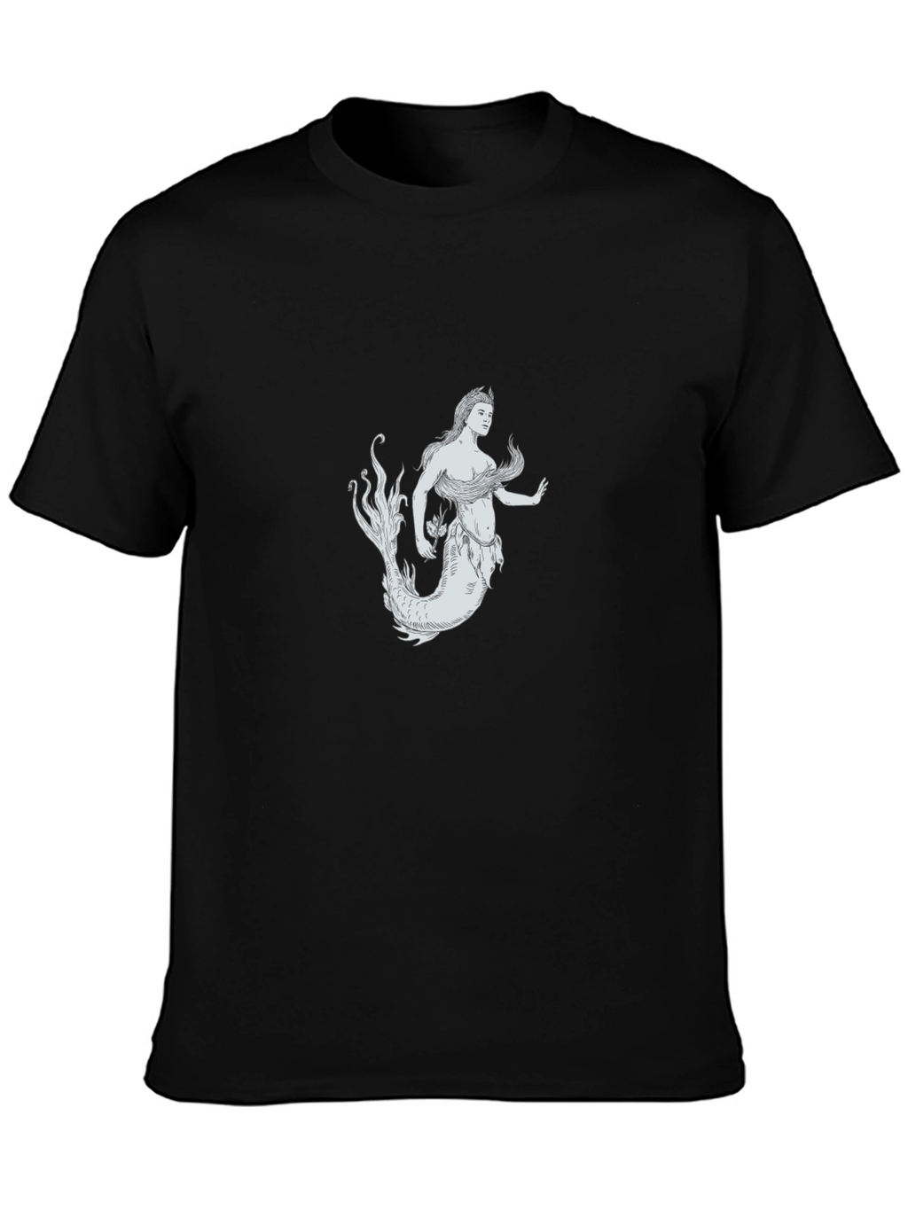 Mermaid Graphic Black T-Shirt