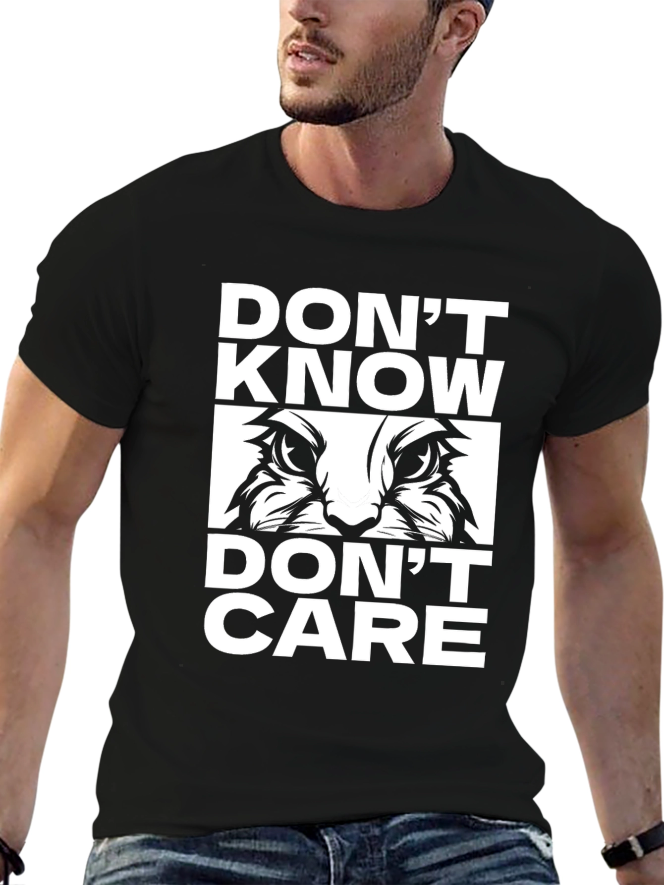 Dont Know Dont Care Cat T-Shirt