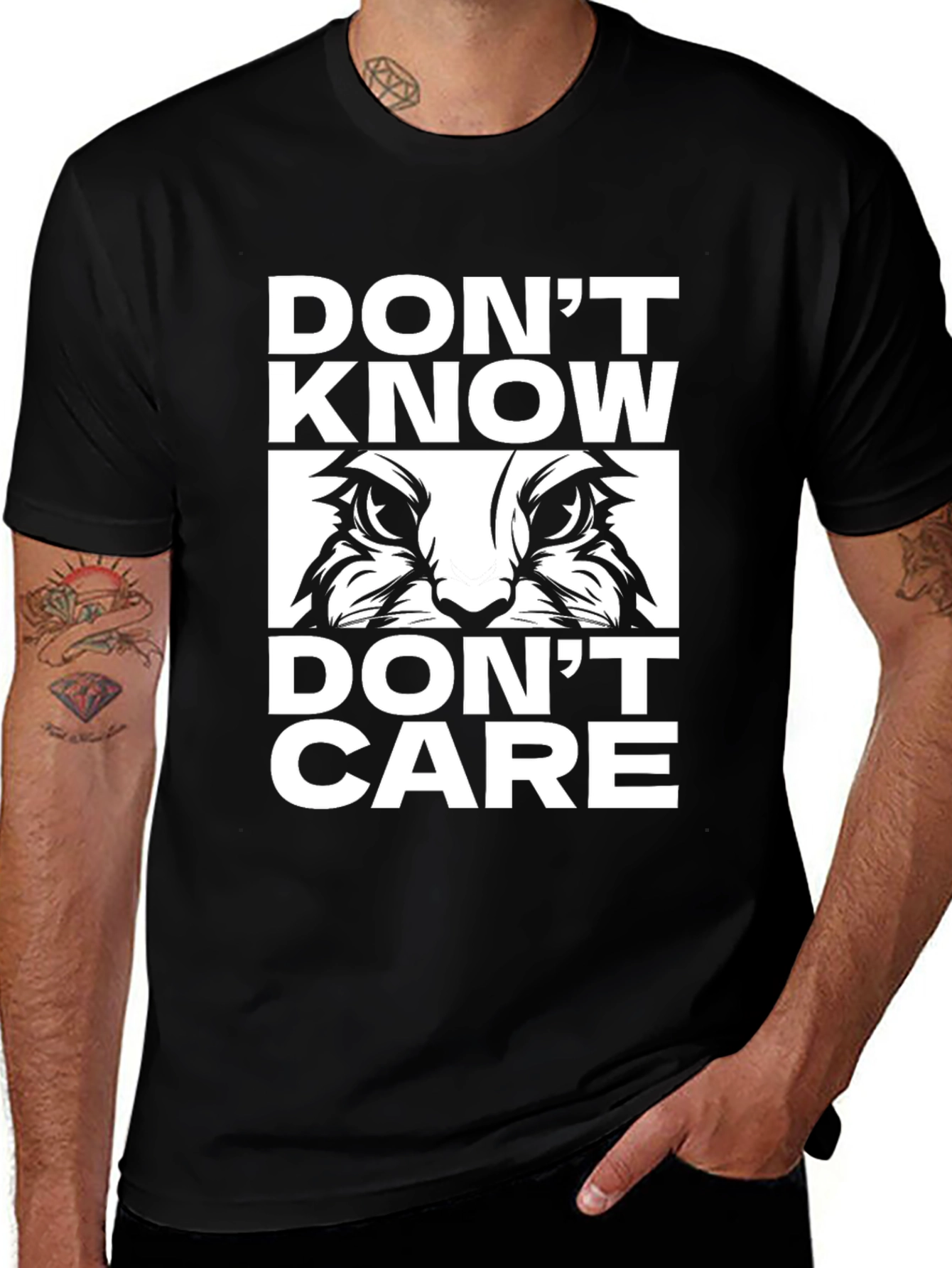 Dont Know Dont Care Cat T-Shirt