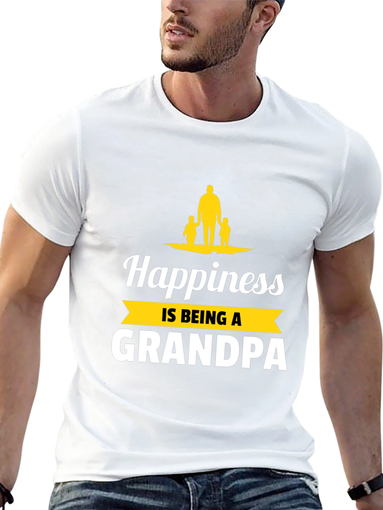 Happiness is Being a Grandpa Graphic T-Shirt